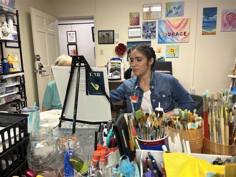 Person painting